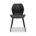 Manuelle-faux-leather-dining-chair-grey from Roseland Furniture