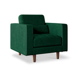 Skye Bottle Green Velvet Armchair from Roseland Furniture