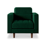 Skye Bottle Green Velvet Armchair from Roseland Furniture