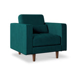 Skye Teal Velvet Armchair from Roseland Furniture 