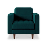 Skye Teal Velvet Armchair from Roseland Furniture