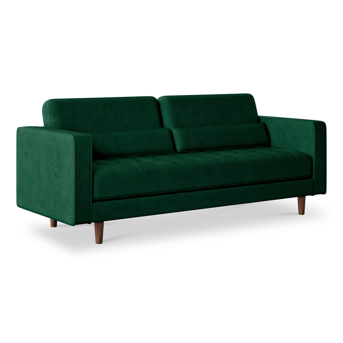 Skye Bottle Green Velvet 4 Seater Sofa