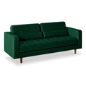 Skye Bottle Green Velvet 4 Seater Sofa