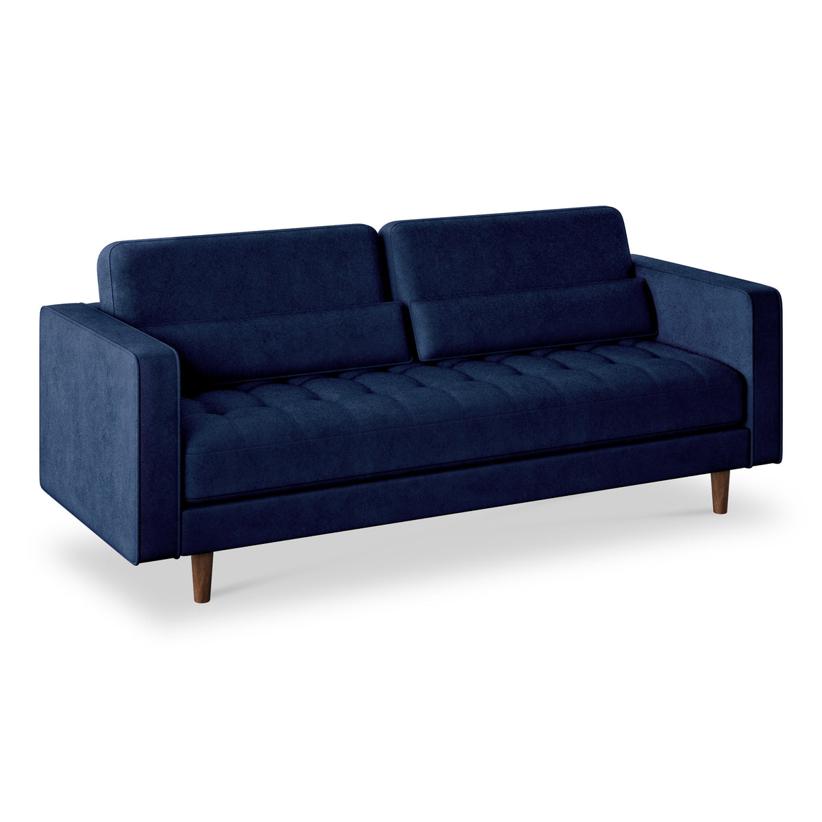 Skye Midnight Blue Velvet 4 Seater Sofa from Roseland Furniture