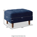 Skye Midnight Blue Velvet Storage Footstool from Roseland Furniture