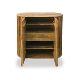 Leo Slatted Mango Wood 2 Door Tall Sideboard from Roseland Furniture