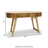 Leo Slatted Mango Wood 2 Drawer Console Table