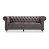 Stanhope Steel Grey Velvet 3 Seater Sofa