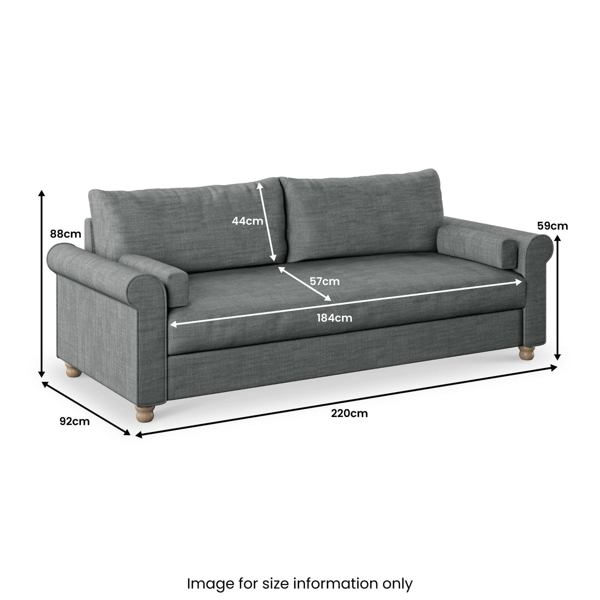 Soho-Feather-3-Seat-Grey from Roseland Furniture