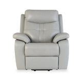 Berta-Leather-Electric-Tilt-Armchair-Grey from Roseland Furniture