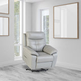 Berta-Leather-Electric-Tilt-Armchair-Grey from Roseland Furniture