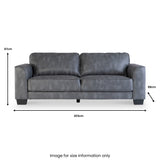 Eldrid-Distressed-Leather-3-Seater-Sofa-Grey from Roseland Furniture