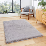 Dorset Grey Hand Tufted Super Teddy Rug for living room