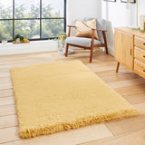 Dorset Mustard Hand Tufted Super Teddy Rug for living room