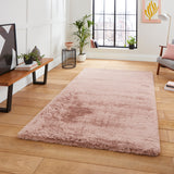 Dorset Rose Pink Hand Tufted Super Teddy Rug for living room