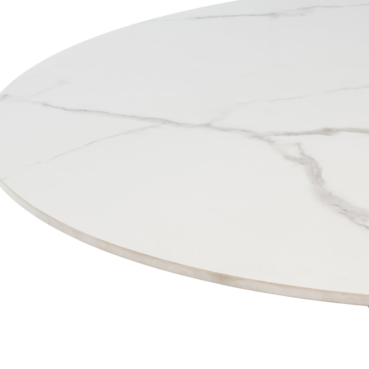 White-Sintered-Stone-Round-Dining-Table from Roseland Furniture