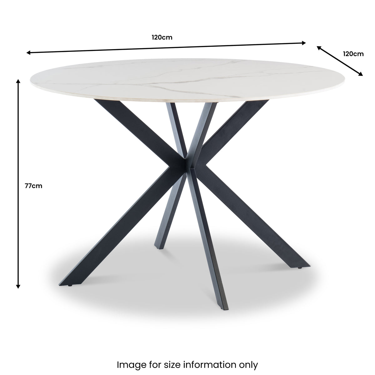 White-Sintered-Stone-Round-Dining-Table from Roseland Furniture