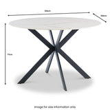 White-Sintered-Stone-Round-Dining-Table from Roseland Furniture