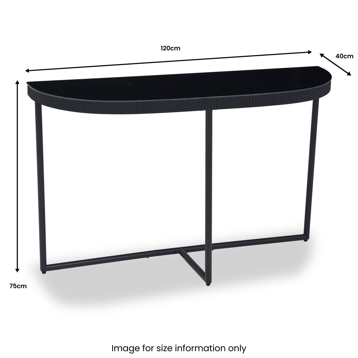 Kasper-Black-Glass-Console-Table from Roseland Furniture