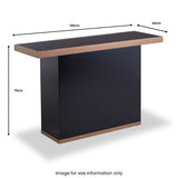 Hemming-Black-Gloss-With-Brushed-Brass-Metal-Console-Table-from Roseland Furniture