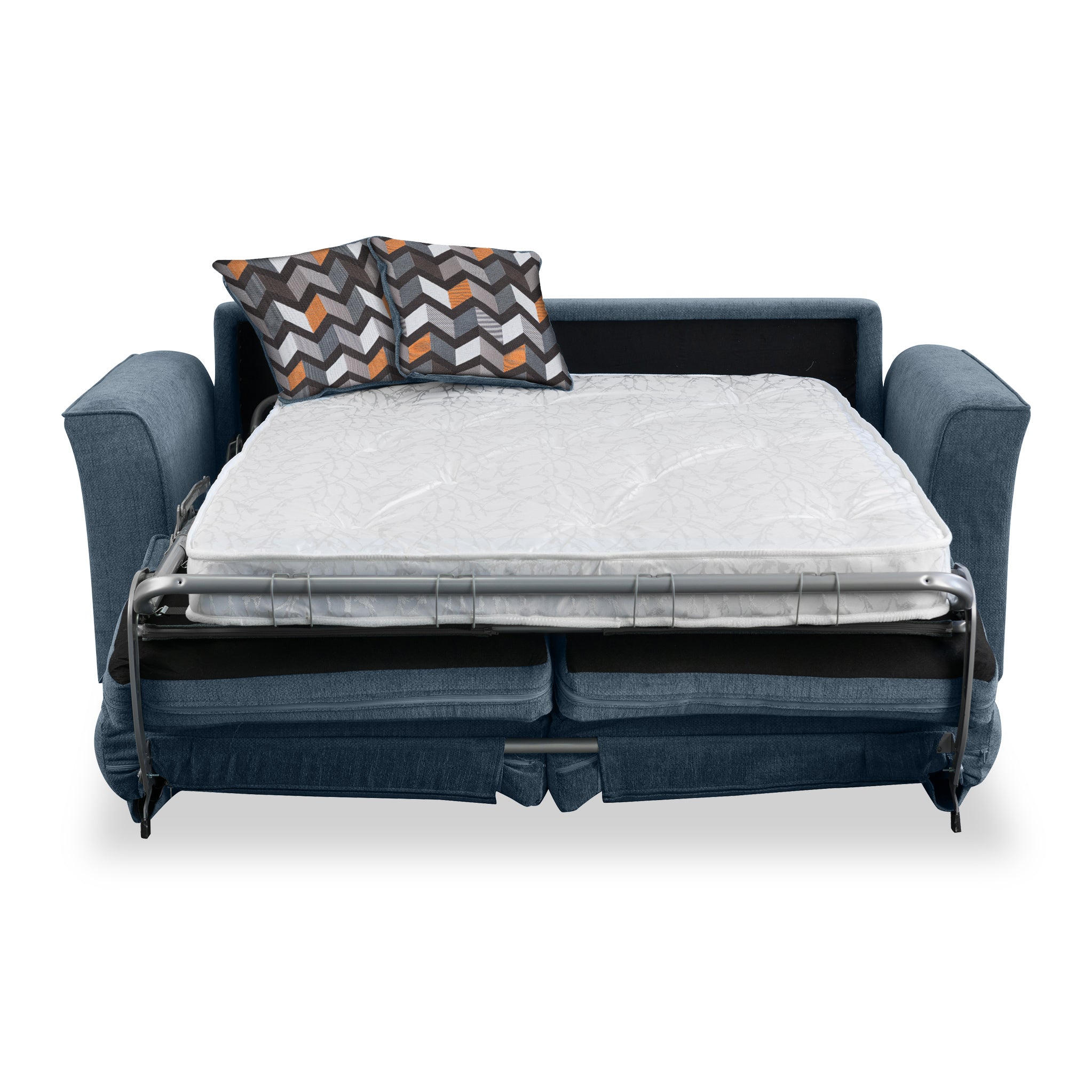 Boston Soft Weave Fabric 2 Seater Double Sofa Bed | Grey Blue u0026 More