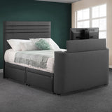 Ryton 4 Drawer Faux Linen TV Bed from Roseland