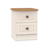 Brixham Cream 2 Drawer Bedside from Roseland Furniture