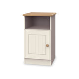 Brixham Cream 1 Door Cabinet with open shelf from Roseland Furniture