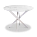 Rasmus-White-Marble-Round-Dining-Table from Roseland Furniture