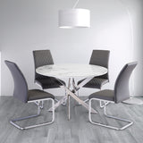 Rasmus-White-Marble-Round-Dining-Table from Roseland Furniture