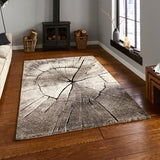 Woodland Tree Patterned Rug for living room