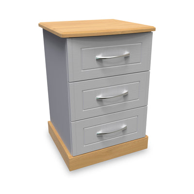 Wickham 3 Drawer Bedside Table