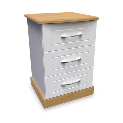 Wickham 3 Drawer Bedside Table