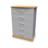 Wickham-5-drawer-chest-in-grey-ash from Roseland Furniture