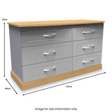 Wickham-6-drawer-midi-chest-in-grey-ash from Roseland Furniture