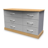 Wickham-6-drawer-midi-chest-in-grey-ash from Roseland Furniture