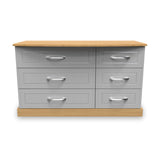 Wickham-6-drawer-midi-chest-in-grey-ash from Roseland Furniture