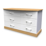 Wickham-6-drawer-midi-chest-in-white-ash from Roseland Furniture