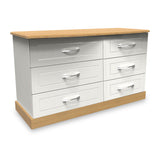 Wickham-6-drawer-midi-chest-in-white-ash from Roseland Furniture