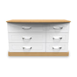 Wickham-6-drawer-midi-chest-in-white-ash from Roseland Furniture