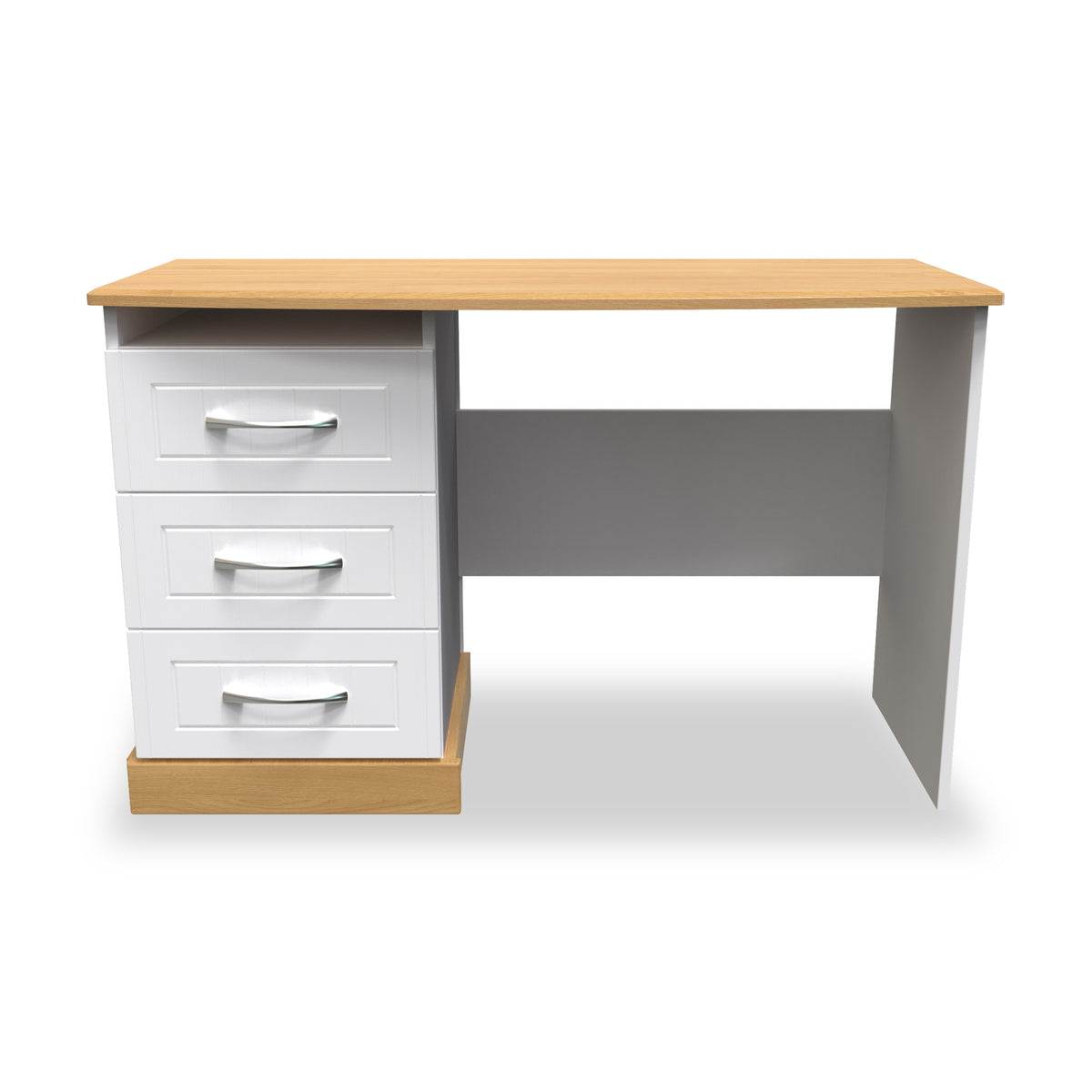 Wickham-3-drawer-vanity-in-white-ash from Roseland Furniture