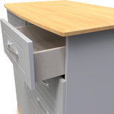 Wickham-5-drawer-small-wardrobe-in-grey-ash from Roseland Furniture