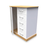 Wickham-5-drawer-small-wardrobe-in-white-ash from Roseland Furniture