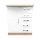 Wickham-5-drawer-small-wardrobe-in-white-ash from Roseland Furniture