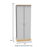 Wickham-tall-plain-wardrobe-in-grey-ash from Roseland Furniture