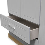 Wickham-tall-triple-2-drawer-wardrobe-in-grey-ash from Roseland Furniture