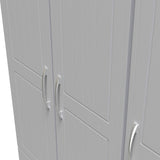 Wickham-tall-triple-2-drawer-wardrobe-in-grey-ash from Roseland Furniture