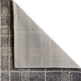 Sunbury Dark Grey Check Patterned Rug