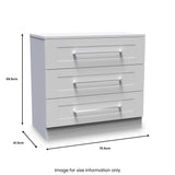 Bellamy Grey Ash 3 Drawer Storage Chest from Roseland