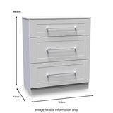 Bellamy Grey 3 Drawer Deep Chest from Roseland